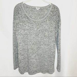Garage Heather Gray Long Sleeve Top w/ Side Slits